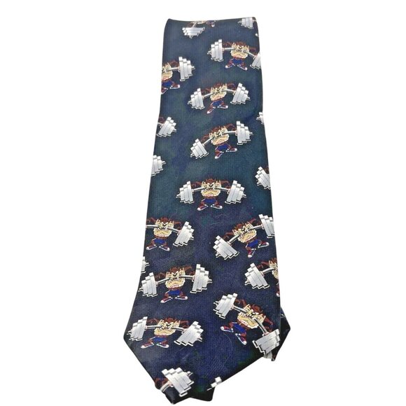 Looney Tunes Other - Looney Tunes Mania Tasmanian Devil Power Lifter Tie Black Vintage